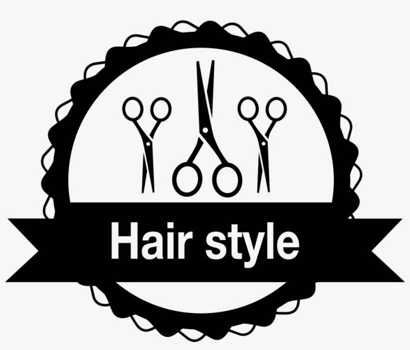 Hair Salon Badge With Scissors Comments - Hair Logo Vector Png, transparent png #647013