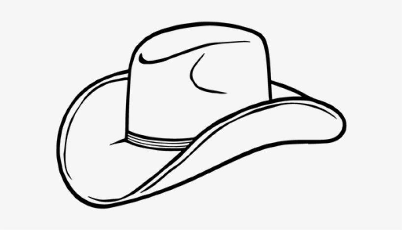 Cowboy Hat Clipart - Black And White Cowboy Clip Art, transparent png #647039
