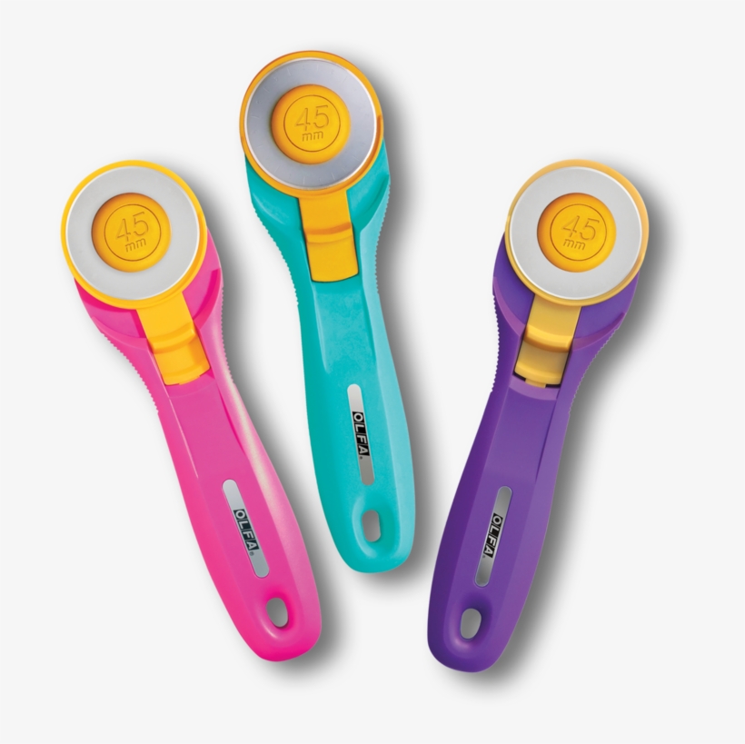 The Iconic Olfa® 45mm Rotary Cutter Is Now In Pink, - Rotary Cutter And Mat, transparent png #647283