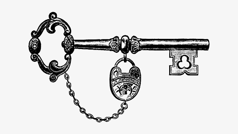 Vintage Key Png Clip Art Free Download - Antique Key Clip Art, transparent png #647381