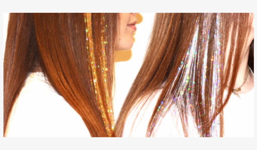 3 X Sparkle Streaks - 100 Strands Holographic Sparkle Hair Glitter Tinsel, transparent png #647504