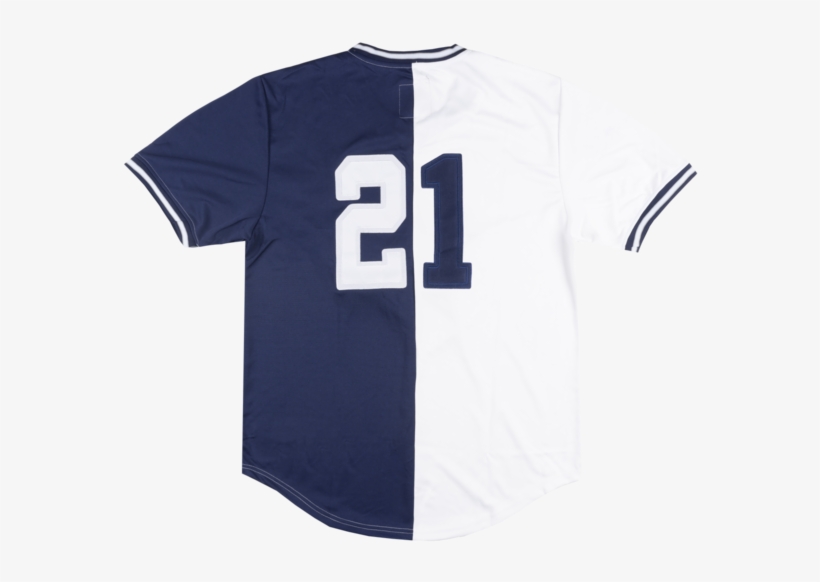 Maximilian Skull Cowboy Split Baseball Jersey Navy - Sports Jersey, transparent png #647505