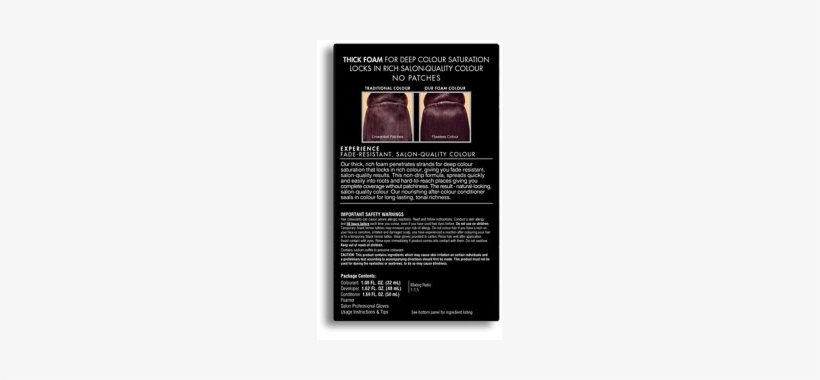 Back - John Frieda Precision Foam Colour Hair Dye, Dark Cool, transparent png #647818