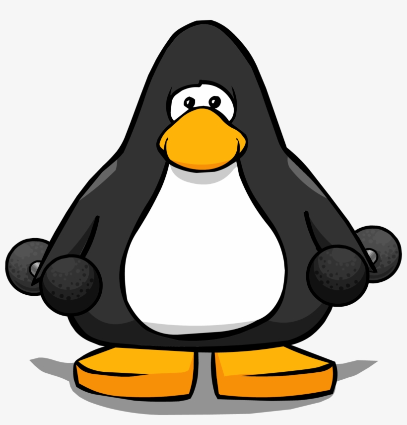 Dumbbells Pc - Club Penguin Black Penguin, transparent png #647853