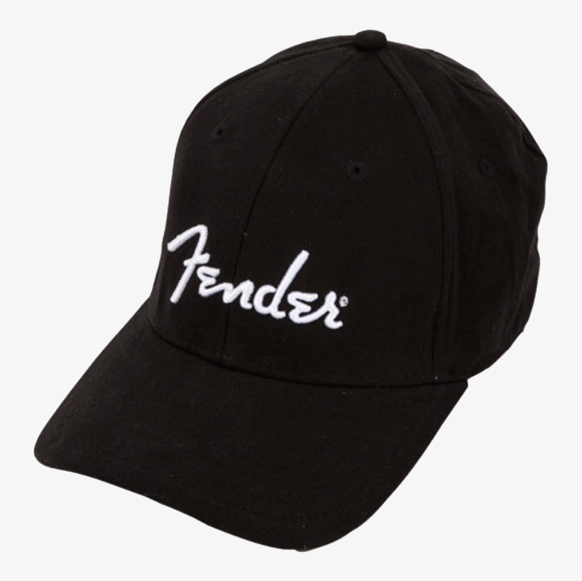 Fender Logo Stretch Cap - Fender Black Script Logo Stretch Cap Black S/m At Guitar, transparent png #648135
