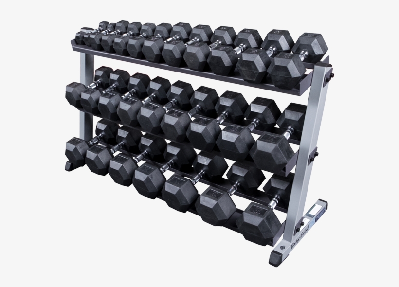 W/ Optional 3rd Tier And Rubber Dumbells - Body Solid 2 Tier Dumbbell Rack, transparent png #648210