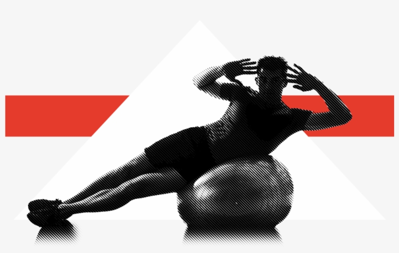 Man Doing Side Crunch On Exercise Ball - Exercise Ball, transparent png #648233