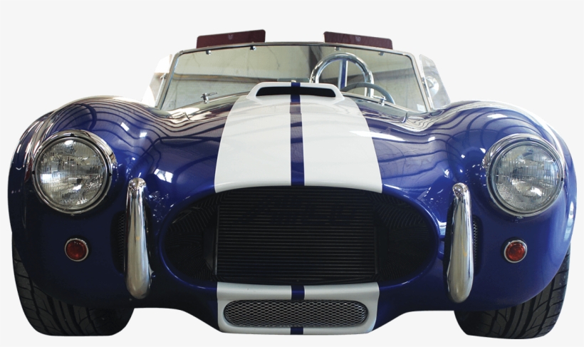 Front View Of Blue Gt-427 Roadster - Classic Car Front Png, transparent png #648252