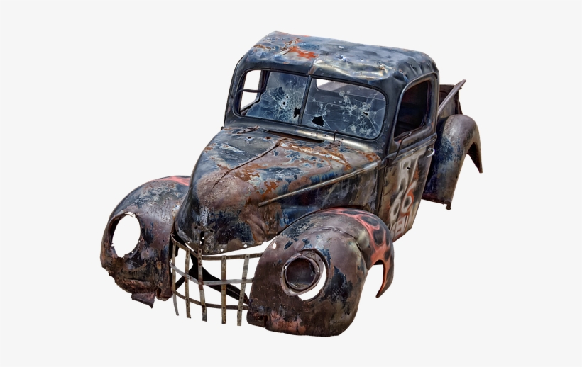 Mobile Car Buying Companies - Rusted Car Old Psd, transparent png #648481