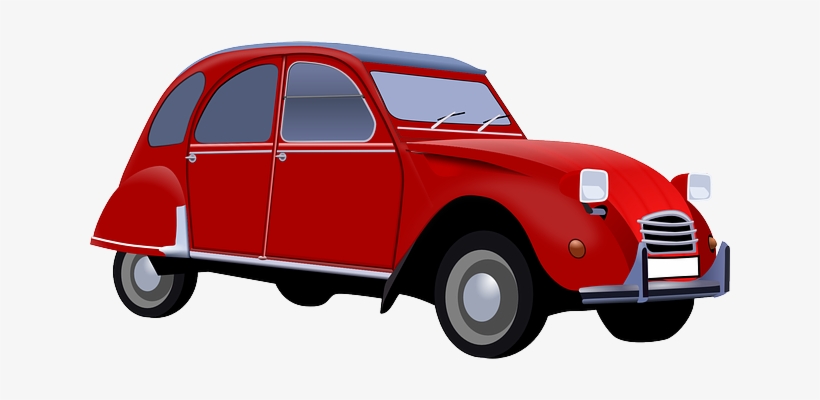 Red, Old, Car, Cartoon, Gas, Transportation, Cars - Voiture De Grand Pere, transparent png #648499