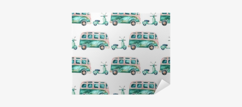 Watercolor Hippie Camper Van And Scooter Poster • Pixers® - Las Chicas De Canterbury - Wright Kim, transparent png #648702