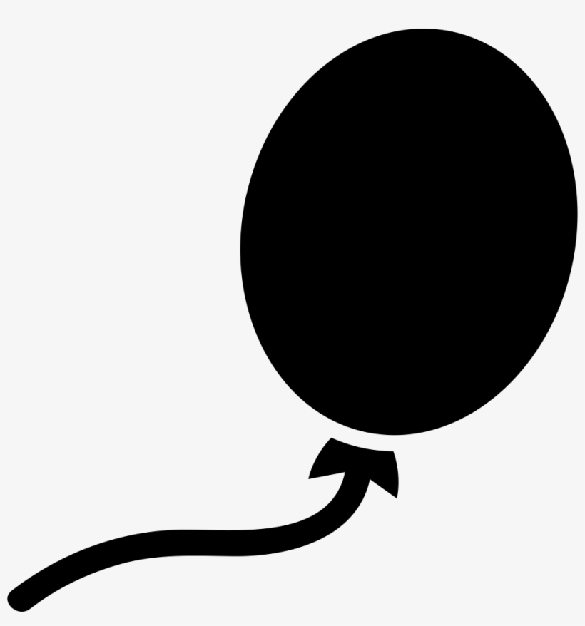 Balloon Black Oval Shape - Globo Negro Dibujo Png, transparent png #648905
