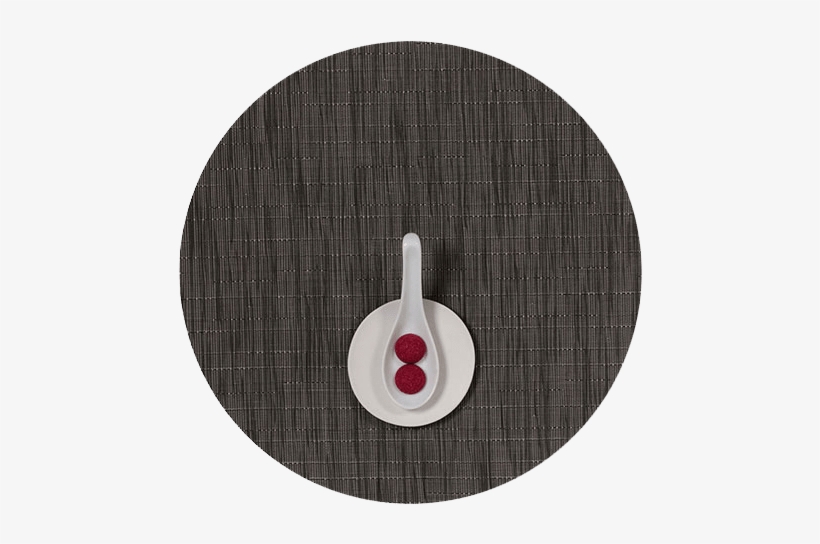 100106 012 Table Bamboo Grey Flannel Round Copy Mi - Chilewich - Bamboo Round Placemat - Gray Flannel, transparent png #649088