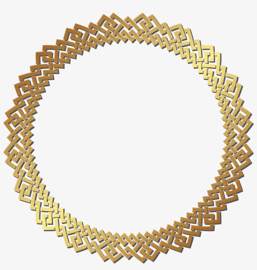 Round Golden Border Frame Transparent Png Clip Art, transparent png #649687