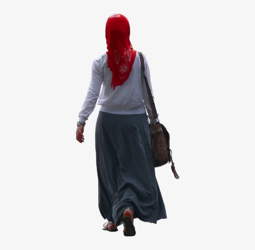Woman In Hijab Walking Umm Yasmin Bint Abu Mikail/cc - Woman With Hijab Png, transparent png #649857