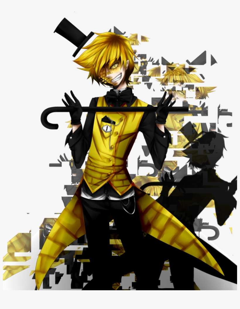 Bill Cipher Human By Putzischen - Gravity Falls Bill Cipher Human Anime, transparent png #6400569