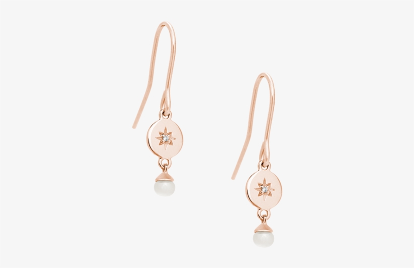 Diamond Voyager Pearl Earring Set - Earring, transparent png #6400901