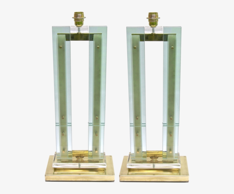 Modern Italian Grand Size Pair Of Fontana Arte Style - Wood, transparent png #6402047