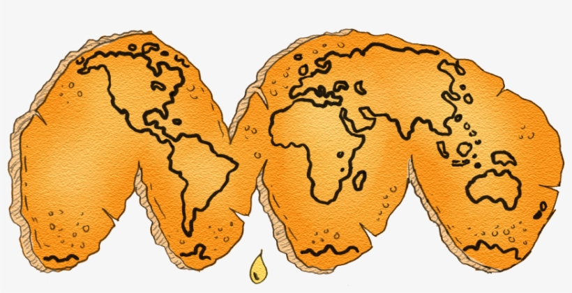 This - Map Projection Orange Peel, transparent png #6402328