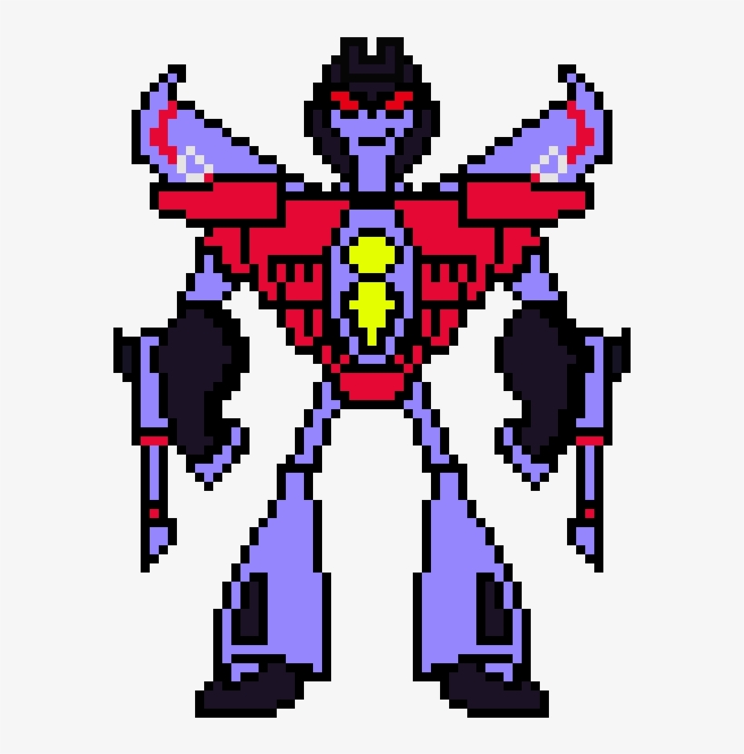 Transformers Animated Starscream - Minecraft Transformer Pixel Art, transparent png #6402928