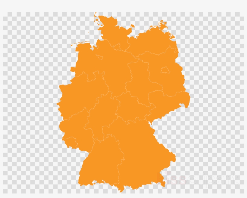 Germany Silhouette Png Clipart Flag Of Germany German - Vector Map Of Germany, transparent png #6405996