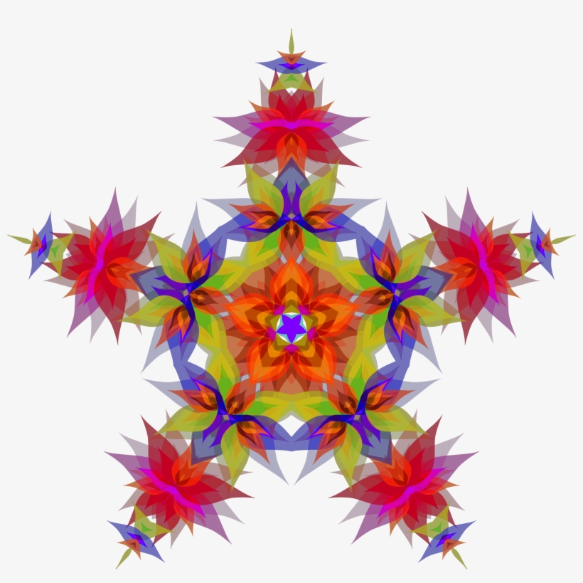 This Free Icons Png Design Of Abstract Flowers Star, transparent png #6408146