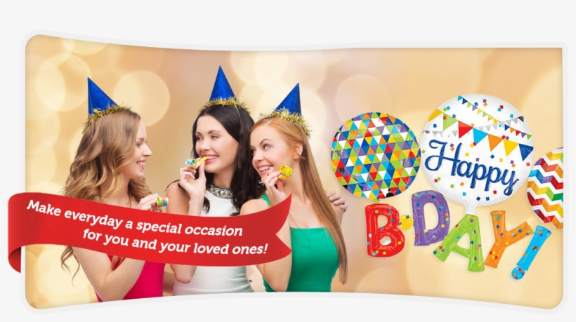 1 - Happy B-day Cluster Balloon, transparent png #6408980