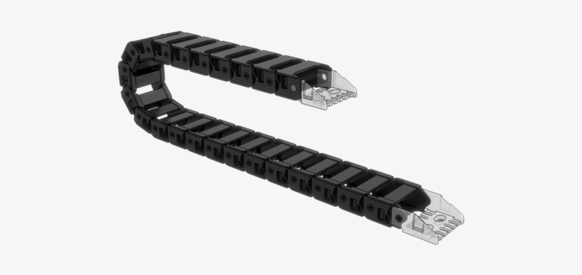 Chain Link For 74mm Wide Cable Drag Chain - Black Plastic Drag Chain Cable Carrier 10 X 15mm For, transparent png #6409400