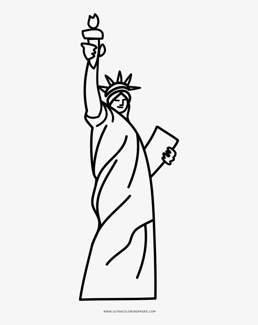 Statue Of Liberty Coloring Page With Ultra Pages, transparent png #6410794