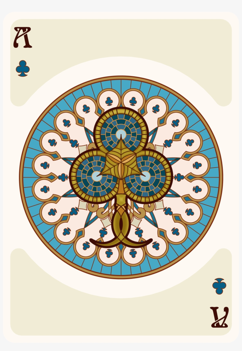 Nouveau Playing Cards Ace Of Clubs - Mazzo Di Carte Nouveau Playing Cards - United Cardists, transparent png #6411170