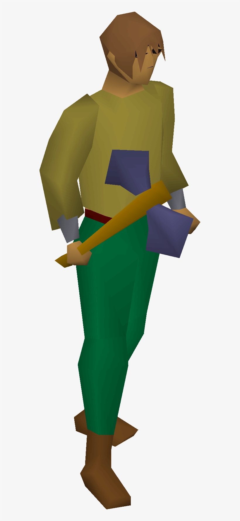 Mithril Battleaxe Equipped, transparent png #6411235