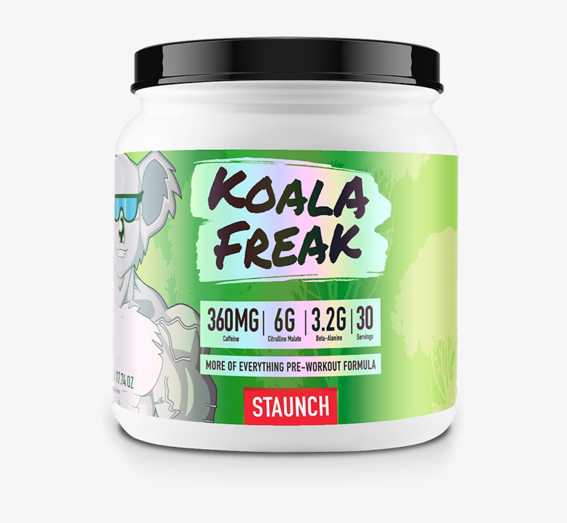 Staunch Koala Freak - Crazy Koala Pre Workout, transparent png #6411983