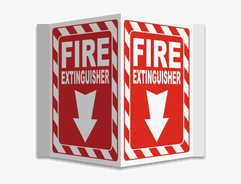 3-way Fire Extinguisher Sign, transparent png #6412485