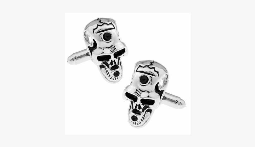 Cracked Skull Cufflinks - Cufflink, transparent png #6413333