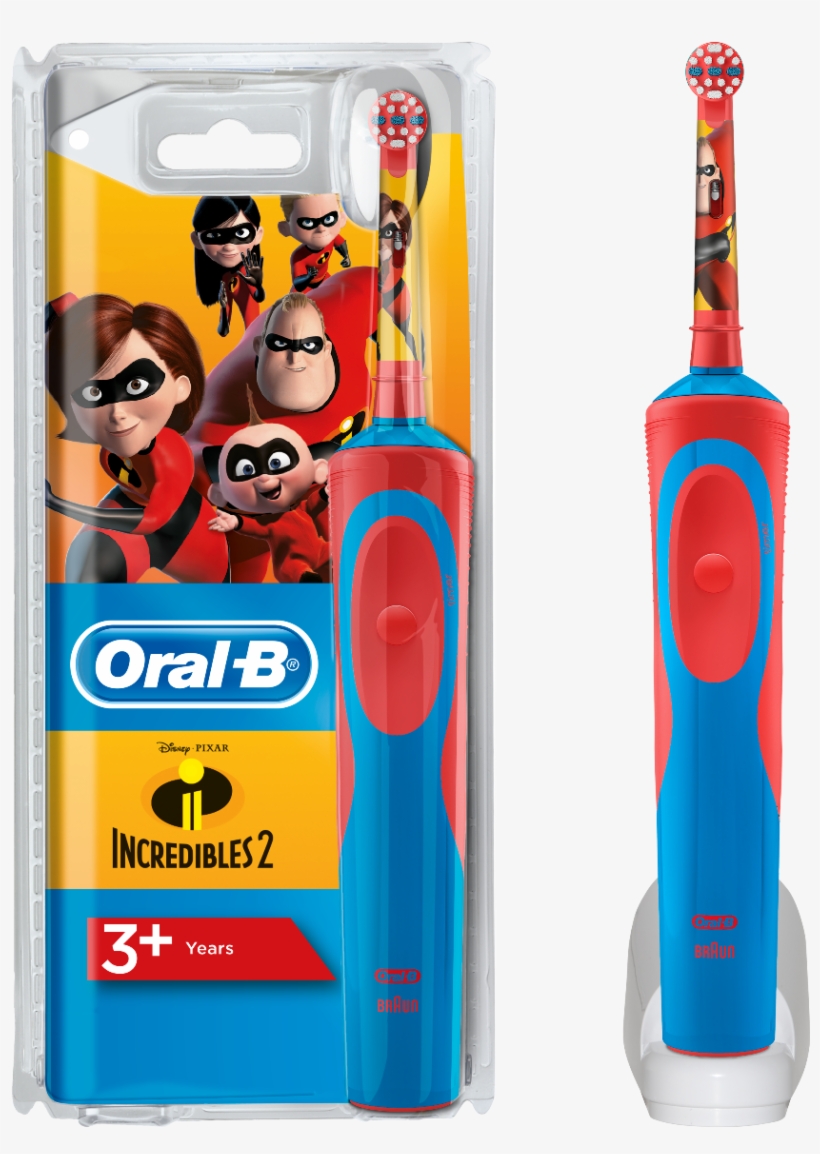 Stages Power Children's Electric Toothbrush The Incredibles - Oral B Incredibles Toothbrush, transparent png #6413883