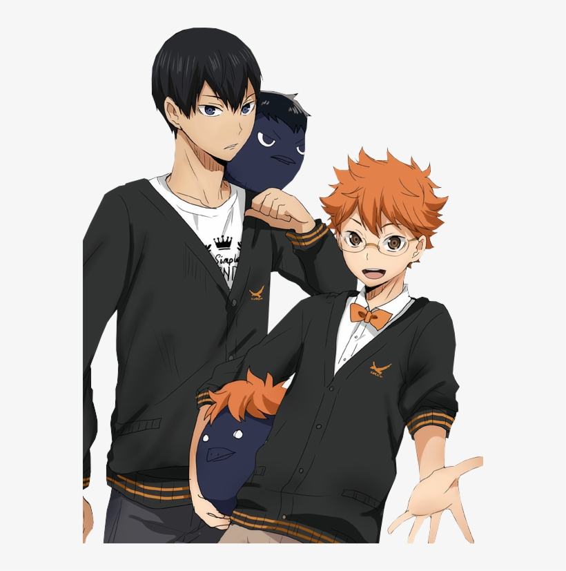 Наклейка Tobio Kageyama X Shouyou Hinata » Haikyuu - Haikyuu Hinata With Glasses, transparent png #6415067