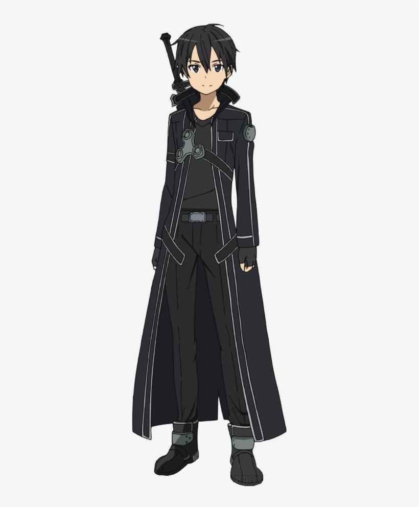 Sword Art Online Character Popularity Poll 2015 Official - Kirito Full Body Drawing, transparent png #6415565
