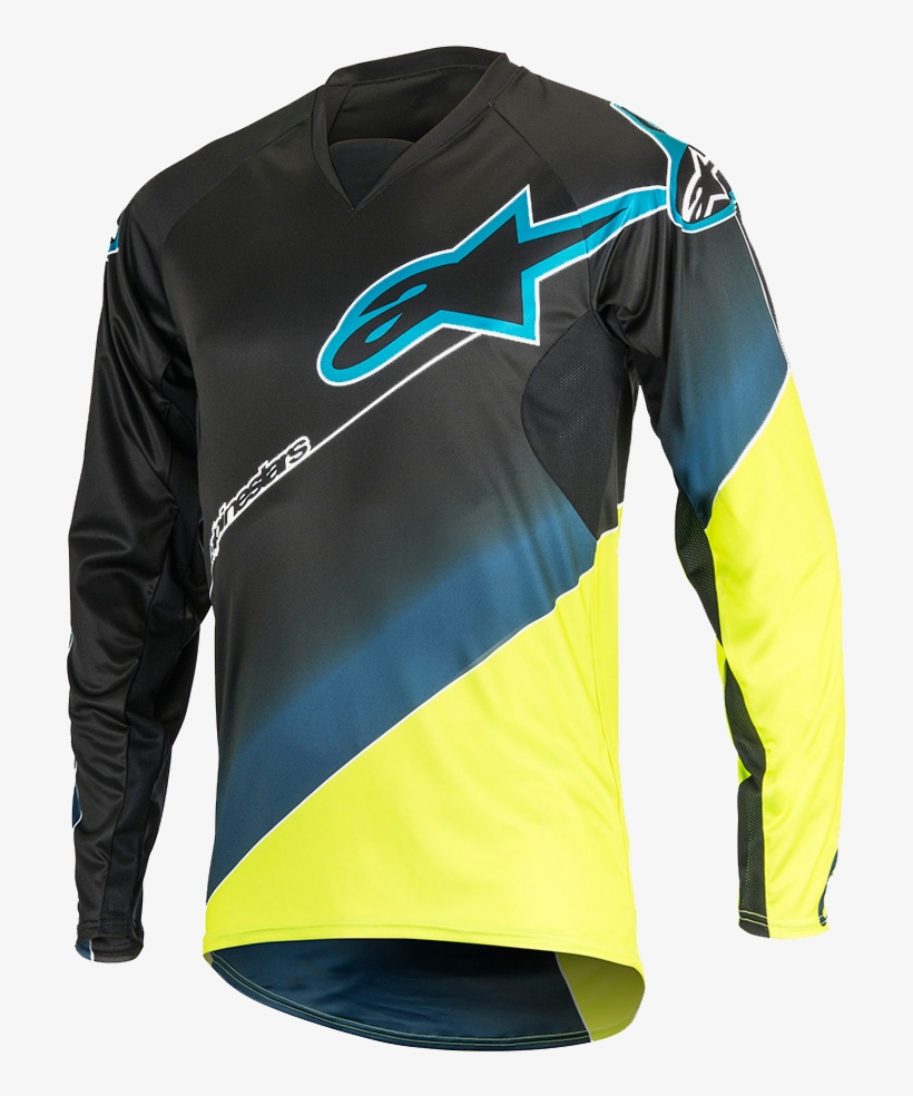 Alpinestars Vector Long Sleeve Jersey Black/yellow - Alpinestars Sight Vector - Long Sleeved Jersey, transparent png #6418400