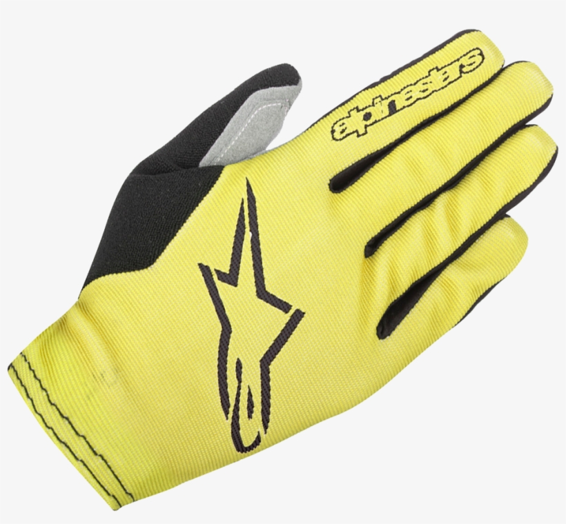 Alpinestars Aero 2 Long Finger Trail Glove Acid Yellow - Alpinestars Aero 2 Bicycle Gloves Yellow/black L, transparent png #6418622