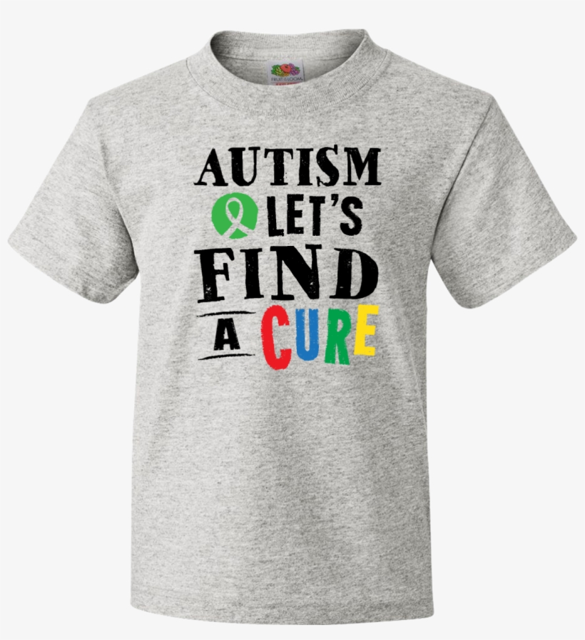 Autism Lets Find A Cure Youth T-shirt Ash Grey $18, transparent png #6421439