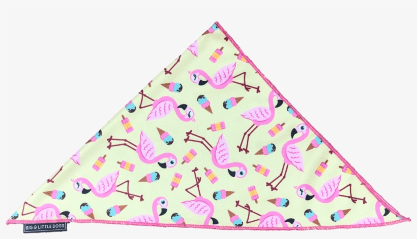 Neckerchief Bandana For Big And Small Dogs Flamingos - Dog, transparent png #6421601