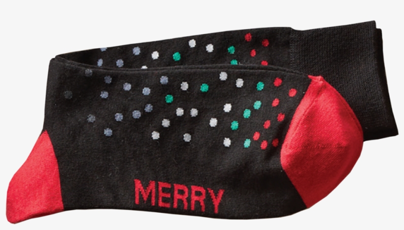 Polka Dots Merry Christmas Dress Socks - Briefs, transparent png #6421907