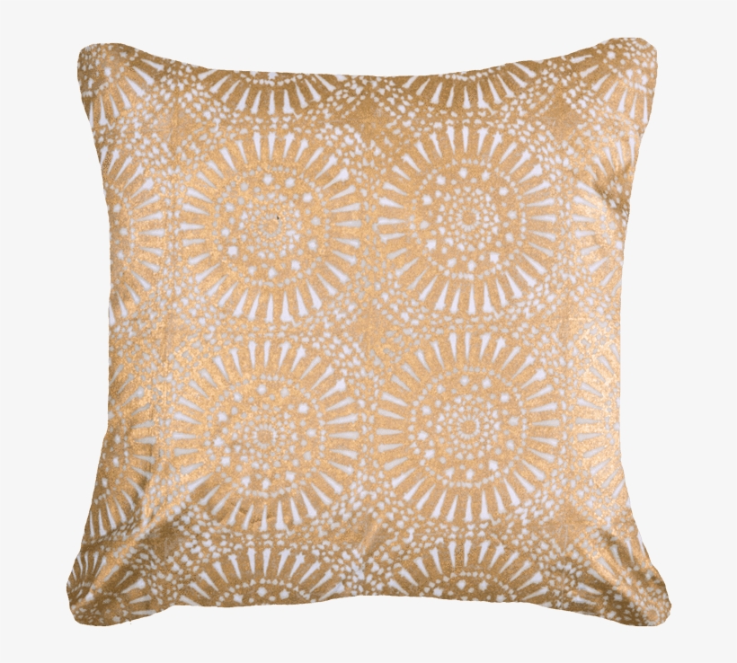 Sphere Print Gold Lounge Cushion 50 X 50 Cm - Cushion, transparent png #6421943