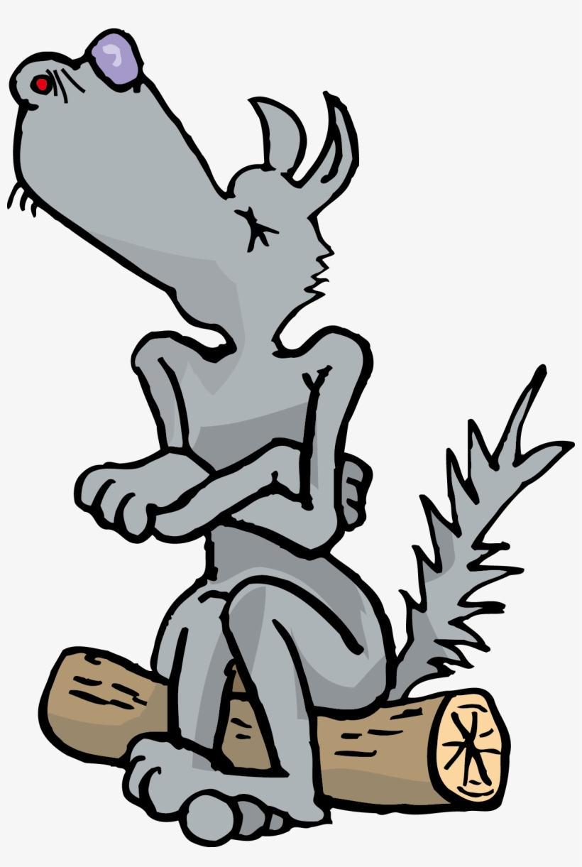 Big Bad Wolf Gray Wolf Animation Clip Art - Lobo Caricatura Png, transparent png #6424848