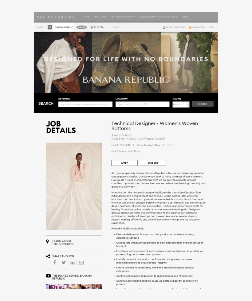 The Gap Inc - San Francisco, transparent png #6424850