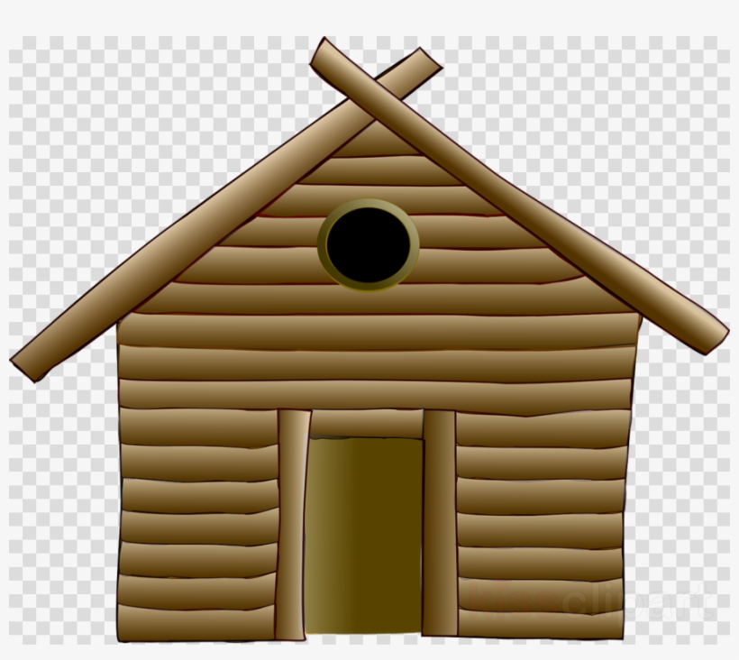Wood House 3 Little Pigs Clipart The Three Little Pigs - Hut Clipart Png, transparent png #6425143