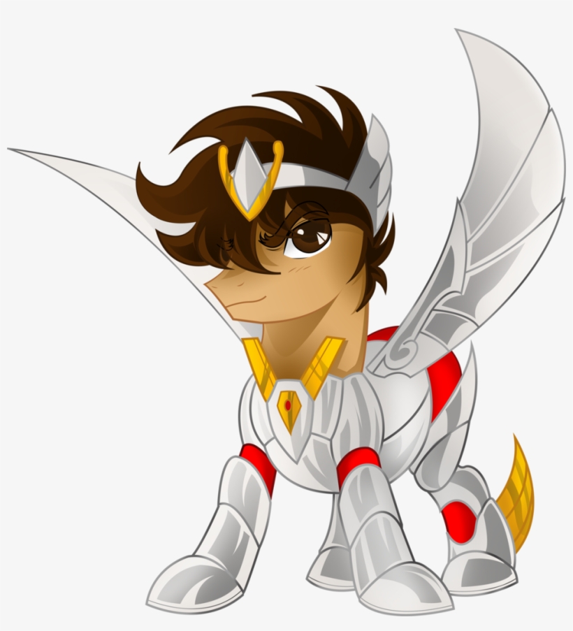 Kenuma, Crossover, Duty, Pegasus, Pegasus Seiya, Pony, - Mlp Saint Seiya Fluttershy, transparent png #6425331