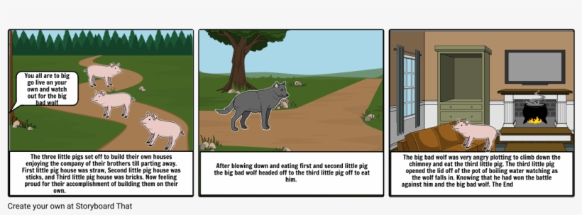 The Three Little Pigs - Big Bad Wolf, transparent png #6425839