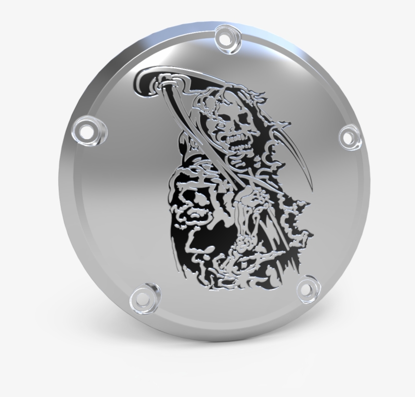 Tc Derby Cover - Custom Engraving Ltd. Grim Reaper Fuel Door, transparent png #6426091