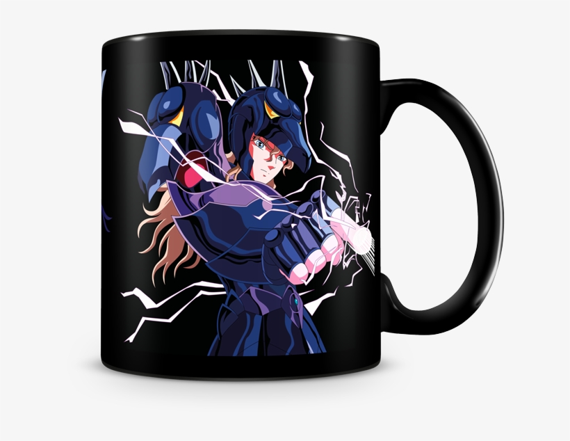 Mug Saint Seiya Asgard Siegfried Taza Negra - Mug, transparent png #6426204